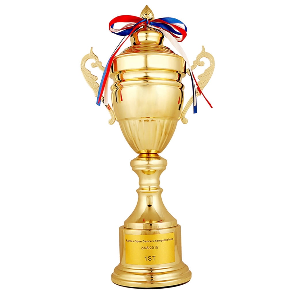 IBASETOY Golden Award Trophy Metal Party Prize with Base for Ceremony and Competition