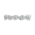 thumbnail image 3 of 0.15 Carat Diamond Wave Shaped Wedding Band Ring in 10K White Gold (Ring Size 6.5), 3 of 6