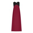 thumbnail image 4 of GaThRRgYP Stylish V-Neck Sleeveless Dress,Women's Fashion Sleeveless Back Dress Wine S, 4 of 8