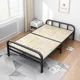 thumbnail image 2 of Cama plegable individual doble, 1 metro, 1,2 metros, habitación de alquiler para el hogar, cama pequeña económica, marco de hierro Simple, cama dura de bambú, 2 of 4