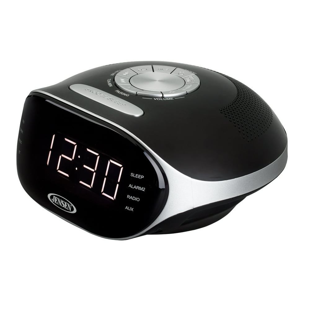 JENSEN JCR228 Digital Bluetooth AM/FM Dual Alarm Clock Radio Walmart