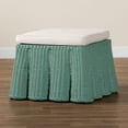 thumbnail image 6 of bali & pari Palm Bohemian Seafoam Green Scallop Rattan Ottoman, 6 of 6