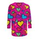 thumbnail image 5 of RKSTN Valentines 3/4 Sleeve Tops for Women Oversized Crewneck Valentine's Day Graphic Printed Short Sleeve T Shirt Womens Casual Round Neck Loose Comfy Loves Heart Print Three Quarter Sleeve Shirts, 5 of 6
