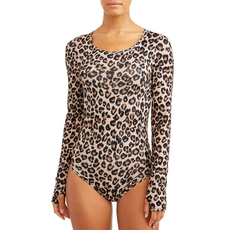 Sofia Jeans High Neck Full Coverage Bodysuit Women's (Animal Leopard Print)