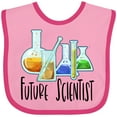 thumbnail image 3 of Inktastic Future Scientist with Beakers, Test Tubes and Formulas Boys or Girls Baby Bib, 3 of 4