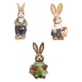 thumbnail image 1 of Estatuilla de conejito,conejito de paja conejo estatuilla decoraciones de pascua,estatua de conejito de pie para decoración de jardín al aire libre,casa paisaje Mesa decoración conejo, 1 of 9