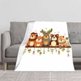 thumbnail image 2 of Cozy Flannel Blanket with Whimsical Stuffed Animal Design - Perfect for Sofa Travel Bed and Chair - Soft Warm and Durable, 2 of 7
