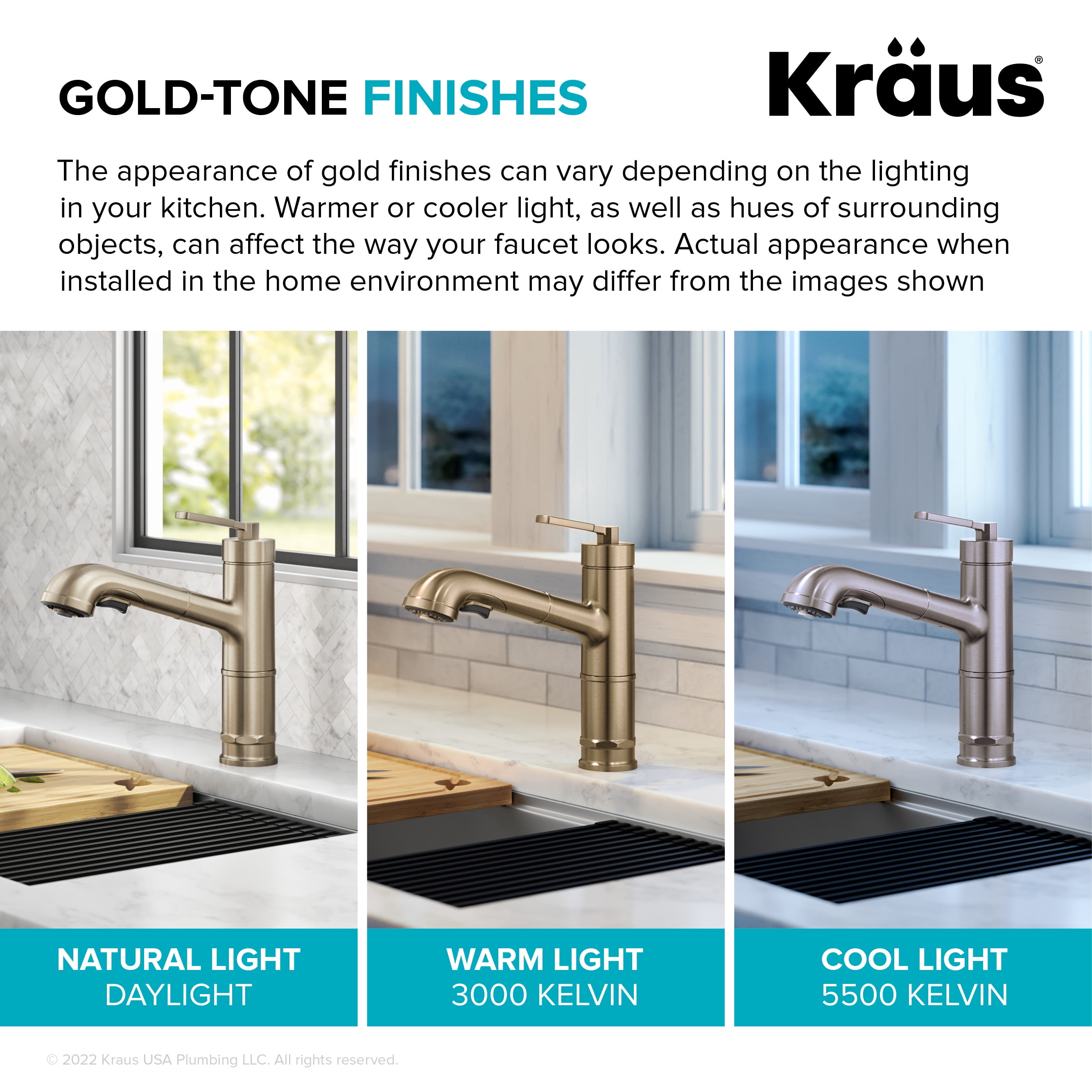 KRAUS Allyn Pull-Out Single Handle Kitchen Faucet in Spot-Free Antique Champagne Bronze