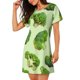 thumbnail image 2 of Disketp Broccoli 3 para Camisón Corto de Manga Corta para Mujeres, Camisón Cómodo con Escote Redondo, Bonito y Confortable, 2 of 6