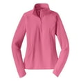 thumbnail image 5 of Womens Sport Wick Stretch 1/2 Zip Polyester/Spandex Pullover Dusty Rose M, 5 of 7