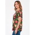 thumbnail image 3 of Roaman's Women's Plus Size Ultimate Cotton Crewneck Short Sleeve Swing Tee, 3 of 6