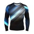 thumbnail image 4 of IWRICH Men's Long Sleeve Upf 50+ Rash Guard Cool Dry Performance Fit Compression Sports Athletic Shirts Tops 12-Blue S, 4 of 5
