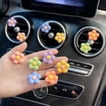 thumbnail image 2 of czcpp-6 Pieces Flowers Car Air Vent Clips with Fragrance Pads Colorful Daisy Flower Car Air Freshener Groovy Retro Hippie Flowers Air Vent Decorations Cute Car Diffuser Accessories Car Interior Decor, 2 of 4