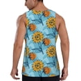 thumbnail image 3 of Fotbe Sunflowers Pattern Men's Quick Dry Workout Tank Top Gym Muscle Tee Fitness Bodybuilding Sleeveless T Shirt Breathable Workout Shirt-4X-Large, 3 of 9