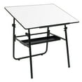 thumbnail image 1 of Table de Dessin Pliante Portable avec Étagère de Rangement, Noir, 1 of 5