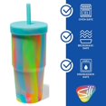 thumbnail image 2 of Silipint: Silicone 32oz Straw Tumblers: 2 Pack Sugar Rush - Reusable Unbreakable Cup, Flexible, Hot/Cold, Airtight Lid, 2 of 8