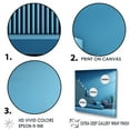 thumbnail image 3 of Designart "Zen In Minimalism: Blue Linear Order" Minimalism Floater Framed Wall Art Prints, 3 of 5
