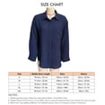 thumbnail image 1 of Camisa de negocios de manga larga para mujer, camisa básica con botones para mujer, camisa con botones de manga larga, uso práctico, 1 of 2