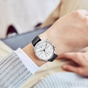 FEICE Men’s Watches Bauhaus Automatic Watch Stainless Steel Mechanical Watch Wristwatch Casual Dress Watches for Men with Leather Bands Date -FM121