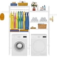 thumbnail image 2 of Over Washer &amp; Dryer Storage Shelf - Adjustable Laundry Organizer with Rotating Hooks  Heavy-Duty Rustproof étagère de Rangement  W Laundry Room Shelving Unit, 2 of 2