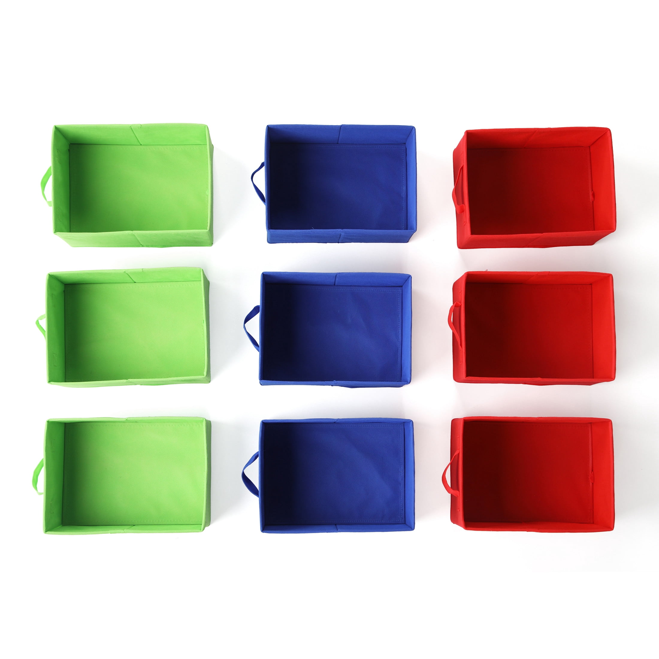Humble Crew Kids Toy Organizer with 9 Fabric Storage Bins, Natural/Primary