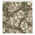 thumbnail image 3 of Ambesonne Hawaiian Shower Curtain, Aloha Tropical Jungle, 69"Wx84"L, Dark Brown Pale Pink, 3 of 3
