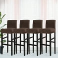 thumbnail image 1 of PiccoCasa Stretch Spandex Bar Stool Cover for Short Back Chair Dark Brown 4, 1 of 8