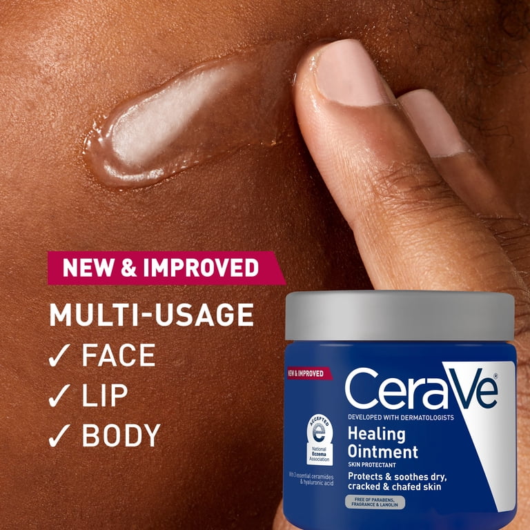 3 pack) CeraVe Healing Ointment for Face & Body, Protects and