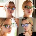 thumbnail image 3 of GFDYREE 3 pack Oprah style Spring hinge Readers Blue Light Blocking Computer Square Reading Glasses for Women Men, 3 of 6