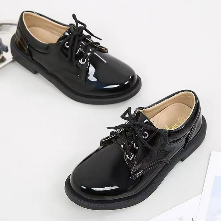 AJZIOJIRO Kids Toddler Boys Dress Shoes Black Dress Shoes for Boys,Party Dress  Shoes Classic Perforated Flats (Toddler/Little Kid/Big Kid) - Walmart.com