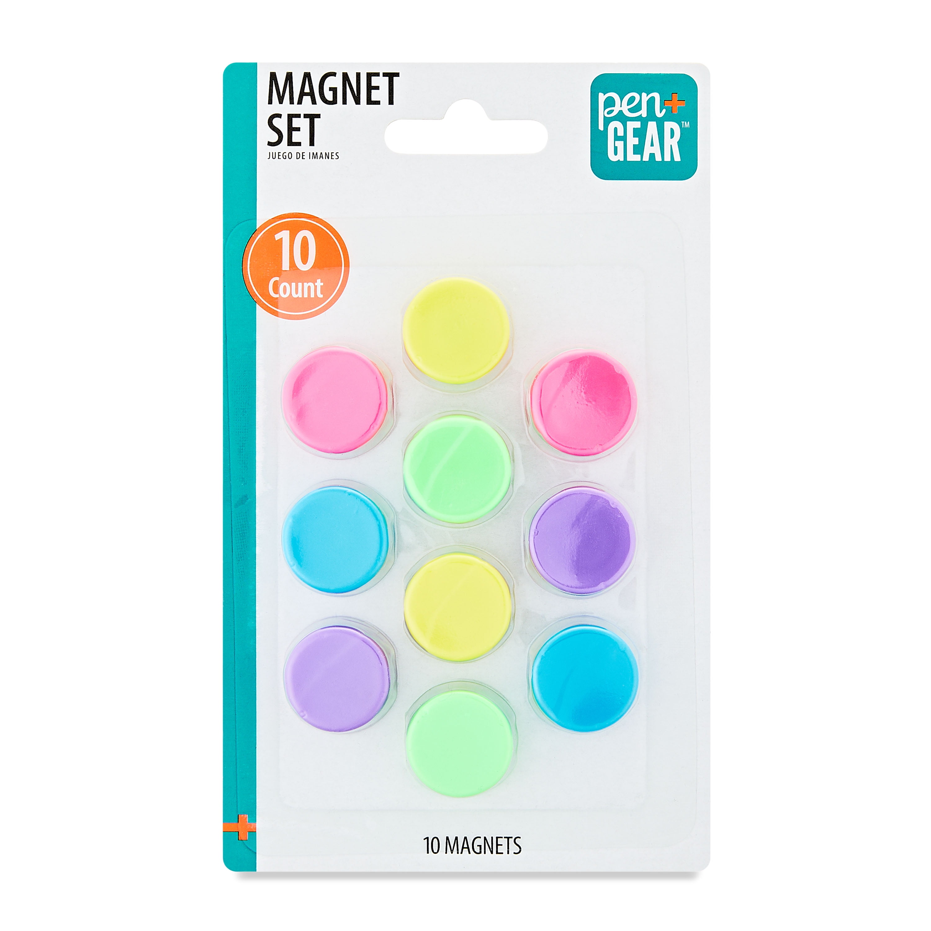 Pen+Gear Multicolored Magnet Set 10 Count Strong Durable Office
