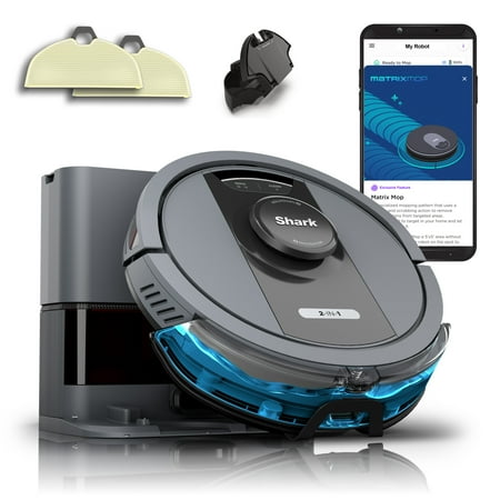 Shark® Matrix™ Self-Empty Robot Vacuum & Mop, Bagless 30-Day Capacity Base, Precision Home Mapping, Perfect for Pet Hair, Wi-Fi, RV2400WS