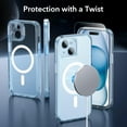 thumbnail image 2 of for iPhone 16 Pro Max Case, Compatible with MagSafe, Shockproof Military-Grade Protection, Magnetic Phone Case for iPhone 16 Pro Max, Classic Hybrid Case (HaloLock), Clear,Clear Blue Set, 2 of 5