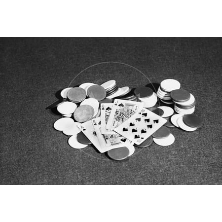 Spade Royal Flush on Poker Chips  Unframed Photographic Print Wall Art by Philip Gendreau Sold by Art.Com price history on PriceWatchPro