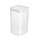 thumbnail image 1 of Juego de 3 tarros de plástico herméticos para guardar aperitivos, cereales y alimentos secos. Recipientes transparentes para organizar la despensa. Bote apilable para granos de café, cereales y, 1 of 6