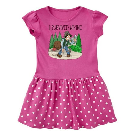 

Inktastic I Survived Hiking Gift Toddler Girl Dress