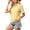 Yellow, variant on OOOUM Solid Color Basic Polo Shirt For Women Button Short Sleeve Lapel Golf Polo Tee Breathable Cozy Side Slit Work Sports Shirts Yellow XXXXL
