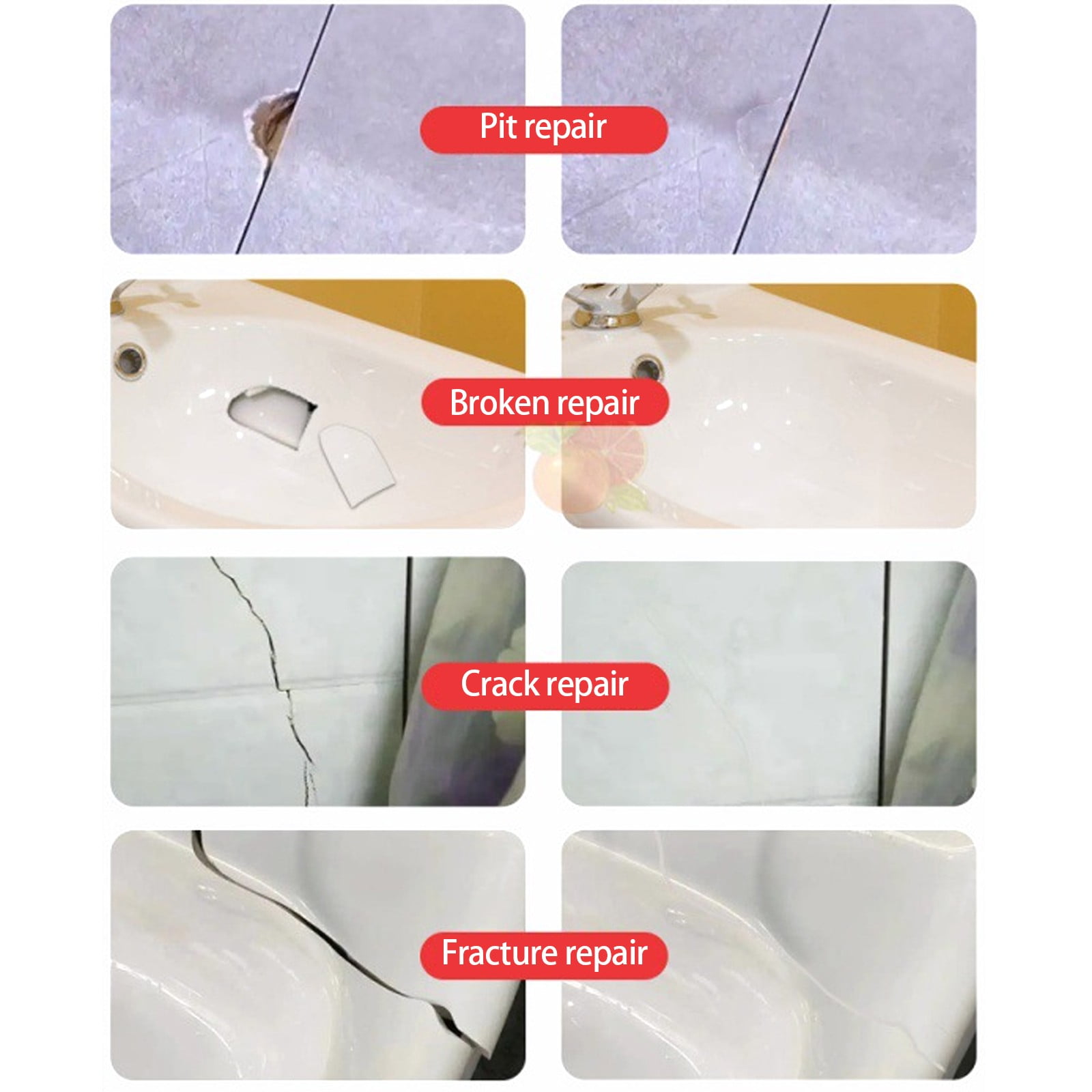 Clearance Sale!Household Tile Agent Floor Tile Toilet Paste Ceramic Wash Basin Tile Agent,White Adhesive Mucilage