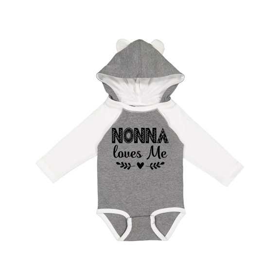 Inktastic Nonna Baby Clothes Grandchild Girls Long Sleeve Baby Bodysuit