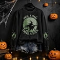 thumbnail image 5 of Halloween Sweatshirt Women's Salem Broom Company Printed Sweatshirt 2026 Loose Fit Witch Tee Halloween Sweatshirt, 5 of 7