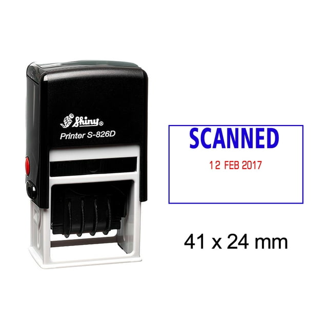 Shiny Date Stamper Self Inking With Scanned Text Ofiice Stationery Rubber Stamp S-826D