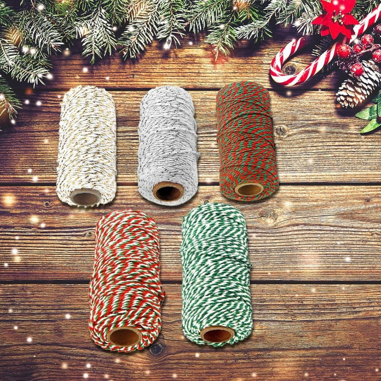 3 Roll Christmas Twine Cotton String Rope Cord For Gift Wrapping