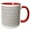 Red/White, variant on 3drose, Moroccan Tile Pattern Gray, 11oz Two-tone Red Mug