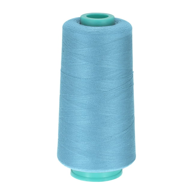 Unique Bargains Fil à Coudre en Polyester Tout Usage 3000 Yards 40S/2 (Bleu Pâle)