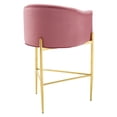 thumbnail image 5 of Modway Savour Tufted Performance Velvet Bar Stool Set of 2 in Dusty Rose, 5 of 9