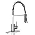 thumbnail image 1 of Grifo de cocina WEWE Commercial de acero inoxidable de níquel cepillado, 1 of 6