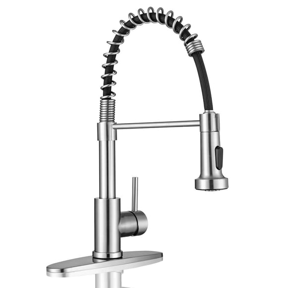 Grifo de cocina WEWE Commercial de acero inoxidable de níquel cepillado