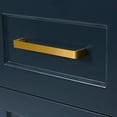 thumbnail image 2 of Ariel Taylor 43 In. Left Offset Oval Sink Vanity With Carrara White Marble Countertop In Midnight Blue, 2 of 11
