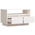 thumbnail image 5 of vidaXL Meuble TV Blanc 60x35x37 cm Pin Massif, 5 of 5