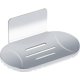 thumbnail image 1 of Jabonera autoadhesiva de pared, de acero inoxidable, para ducha, sin taladro, para baño y cocina, ideal para guardar esponjas y cepillos (plateado), 1 of 4